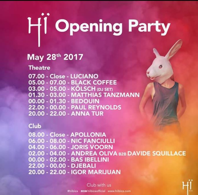 HÏ revealed the set times of the opening party! by night