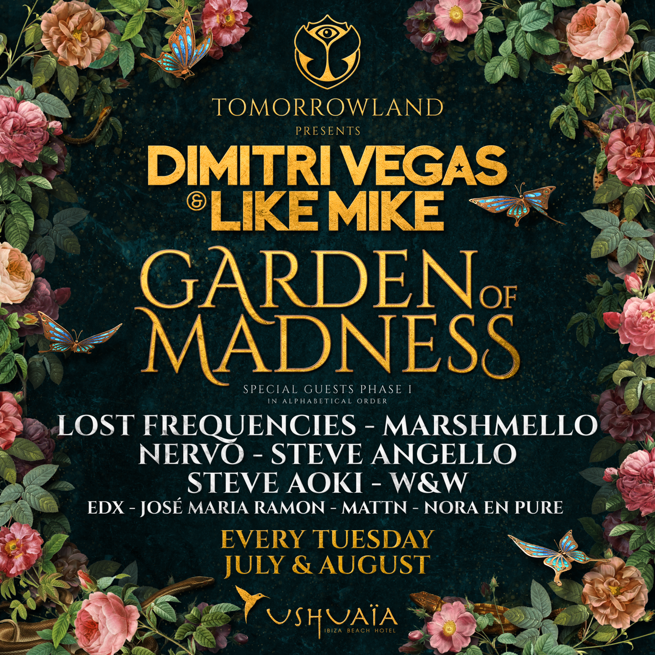 Mike garden. Dimitri Vegas & like Mike - Garden of Madness. Dimitri Vegas like Mike Garden of Madness 2022. Тумороленд афиша. Dimitri Vegas like Mike Gangsta Paradise Garden of Madness 2022 Intro.