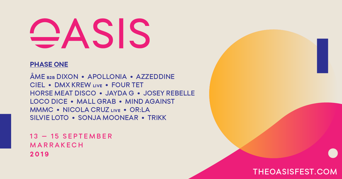 Oasis festival announces Âme b2b Dixon, Loco Dice, Apollonia & many