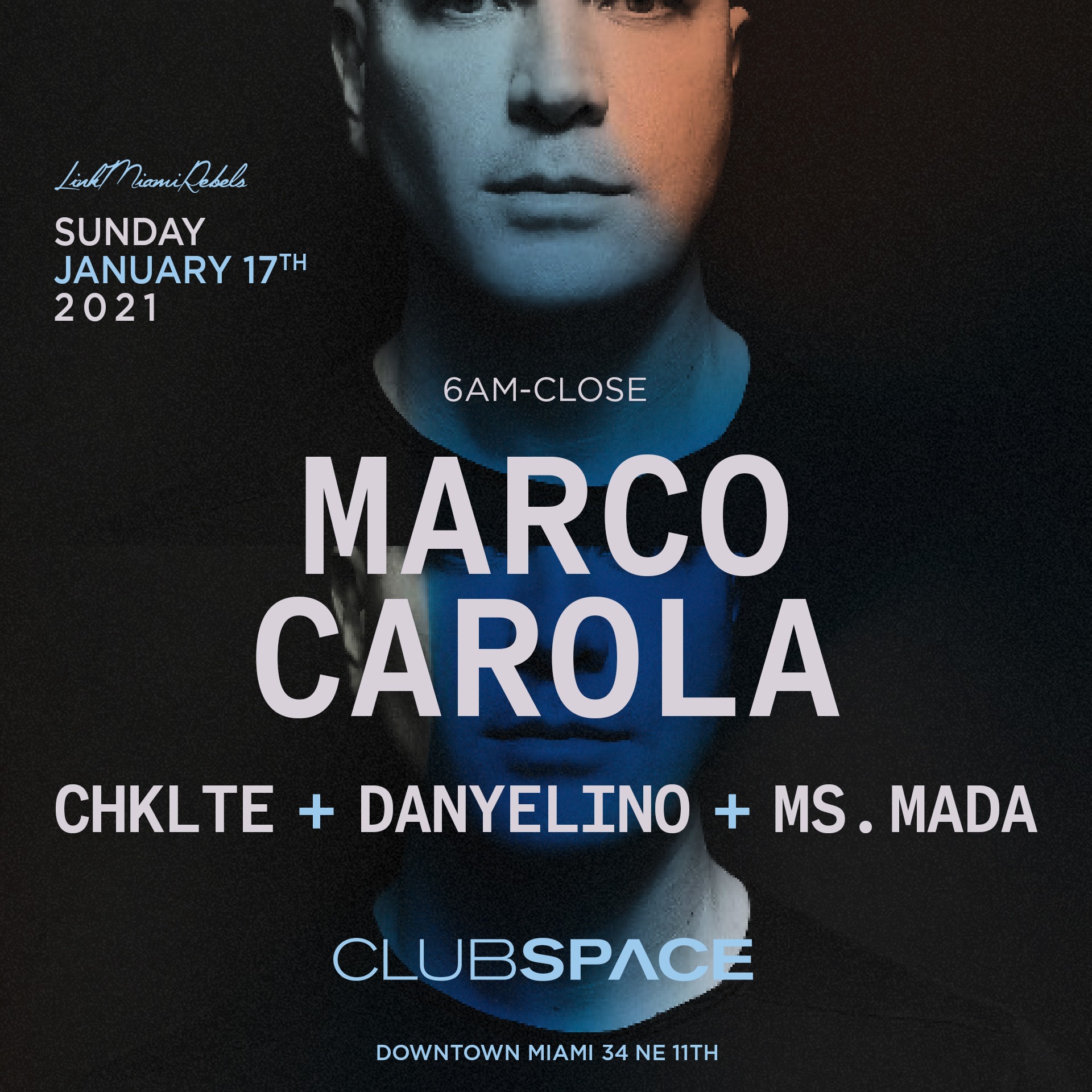 Marco Carola at Club Space Miami. by night