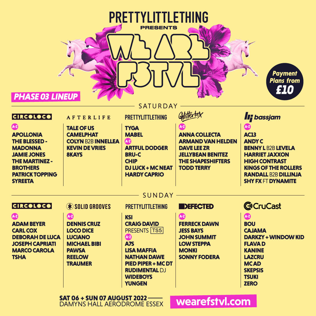 WE ARE FSTVL 2022 announces full lineup, stage hosts and artist
