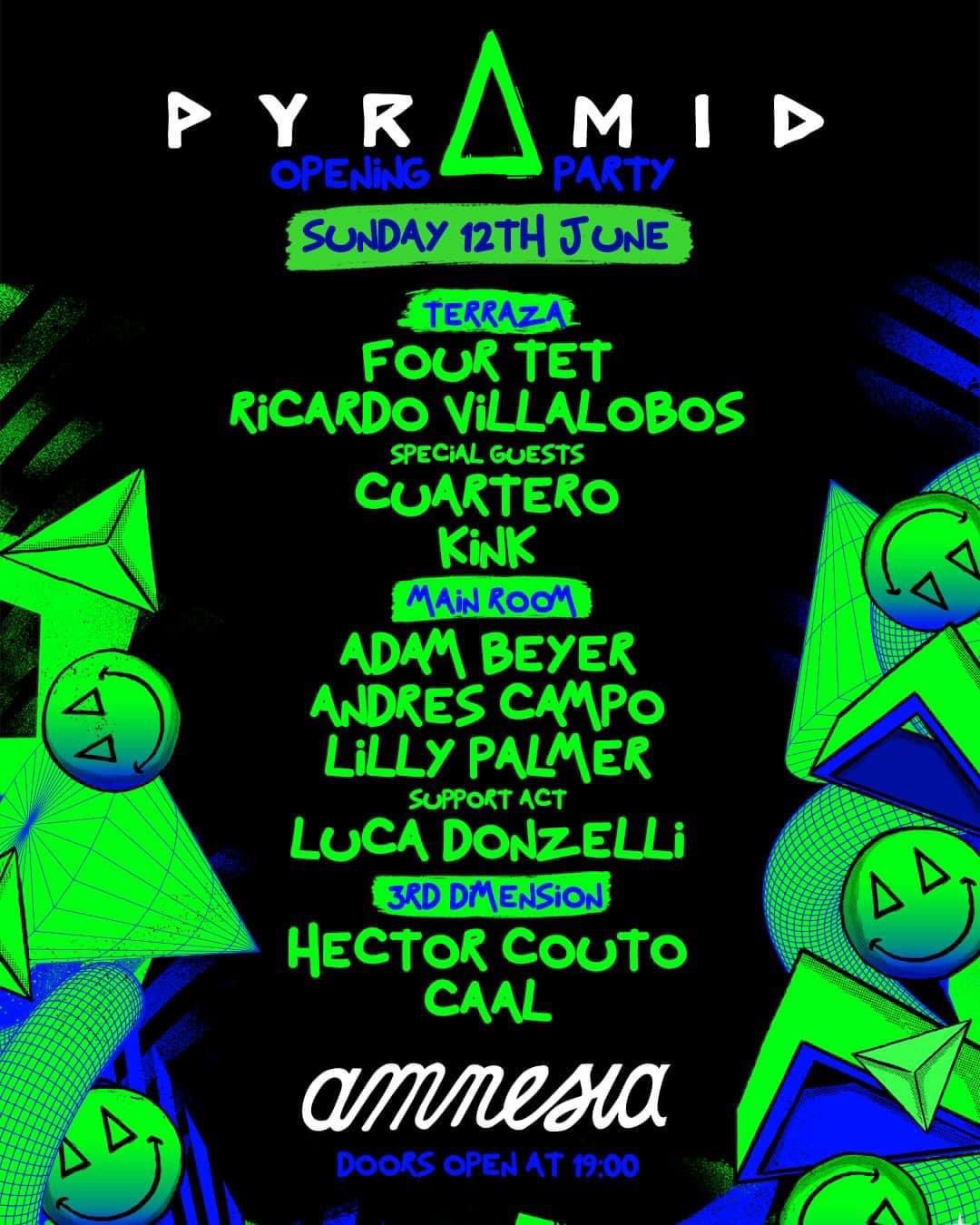 Pyramid at Amnesia Ibiza: the opening party, with Ricardo Villalobos ...