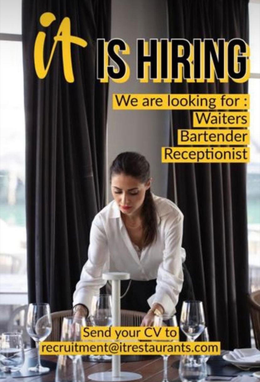 Job opportunities at IT Ibiza restaurant for 2022! | Ibiza by night