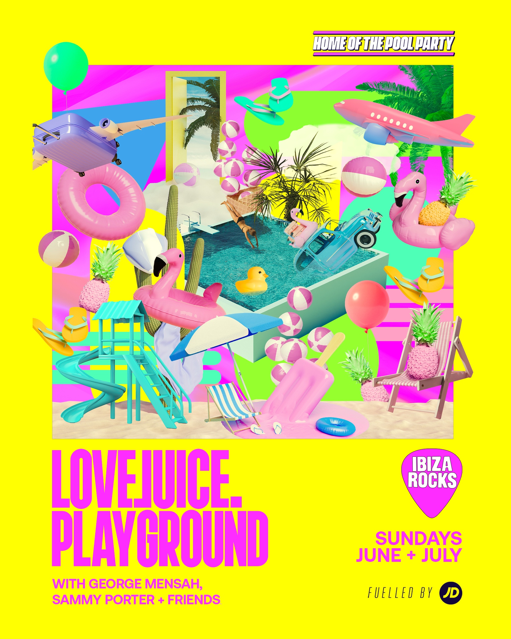 Rocks hosts LoveJuice Playground! by night